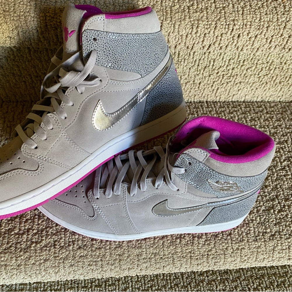 Air Jordan Retro Pink and Grey